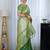 Sea green floral woven design zari banarasi saree