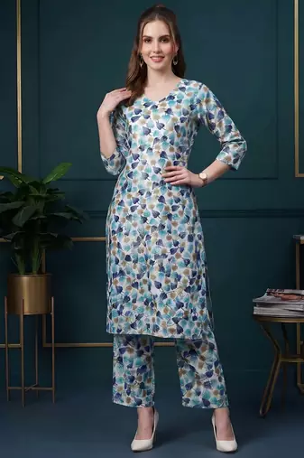 Multicolor printed co-ord set for women