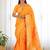 Yellow ethnic motifs woven design zari banarasi saree