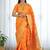 Yellow ethnic motifs woven design zari banarasi saree