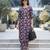 Purple printed co-ord set for women