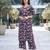 Purple printed co-ord set for women