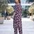 Purple printed co-ord set for women