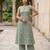 Green printed co-ord set for women