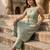 Green printed co-ord set for women