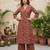Maroon printed co-ord set for women