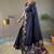 Blue woven design zari silk cotton banarasi saree