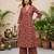 Maroon printed co-ord set for women