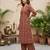 Maroon printed co-ord set for women