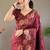 Maroon woven design zari silk cotton banarasi saree
