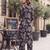 Black printed co-ord set for women