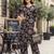 Black printed co-ord set for women