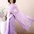 Lavender ethnic motifs woven design zari ready to wear banarasi saree