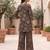 Brown printed straight co-ords set for women