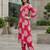 Women fuchsia pink printed  co-ord set for women