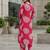 Women fuchsia pink printed  co-ord set for women