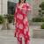 Women fuchsia pink printed  co-ord set for women