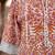 White & peach printed straight co-ords set for women