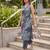 Blue floral printed co-ord set for women