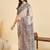 Beige ethnic motifs silk blend designer tussar saree