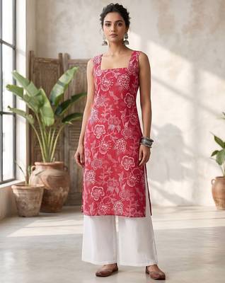 Pink floral printed co-ord set for women 1