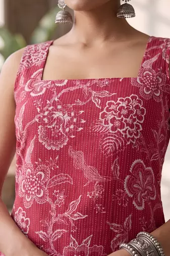 Pink floral printed co-ord set for women