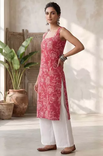 Pink floral printed co-ord set for women