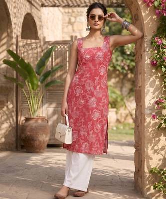 Pink floral printed co-ord set for women 5