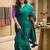 Teal tissue saree