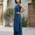 Blue floral printed co-ord set for women