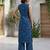 Blue floral printed co-ord set for women