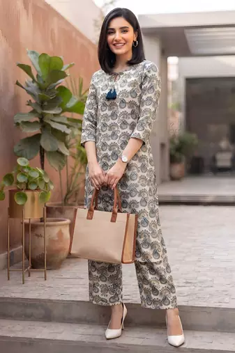 Multicolor printed co-ord set for women