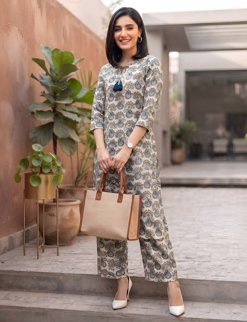 Multicolor printed co-ord set for women