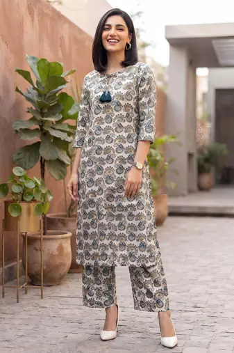 Multicolor printed co-ord set for women