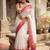 White pure cotton khadi saree