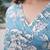 Blue printed straight co-ords set for women