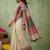 Off white striped pure cotton khadi saree