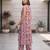 White & wine printed co-ord set for women