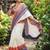 Off white zari pure cotton khadi saree