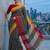 Charcoal pure cotton khadi saree