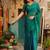 Teal tissue saree