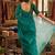 Teal tissue saree