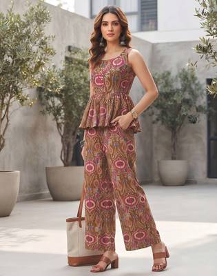 Multicolor printed co-ord set for women 4
