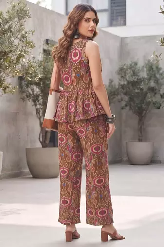 Multicolor printed co-ord set for women