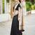 Black striped pure cotton khadi saree