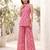 Pink printed co-ord set for women