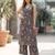 Grey printed co-ord set for women