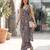 Grey printed co-ord set for women