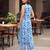 Blue printed co-ord set for women