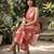 Peach printed co-ord set for women